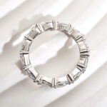 S925 Full Eternity Pear Cut Diamond Wedding Band Anniversary Rings for Her - Image 10