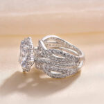 S925 Vintage 3.5 Carat Halo Radiant Cut Insert Wedding Ring Set Travel Ring For Women In Sterling Silver - Image 3