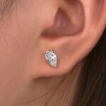 S925 2.0Ct*2 Classic Moissanite Pear Cut Earrings In Sterling Silver - Image 4