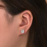 S925 2.0Ct*2 Moissanite Cushion Cut Women's Stud Earrings In Sterling Silver - Image 7