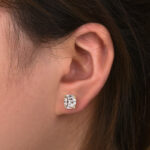 S925 2.0Ct*2 Moissanite Cushion Cut Women's Stud Earrings In Sterling Silver - Image 13