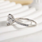 S925 Classic 6 Prong 3.0Ct/4.0Ct Round Cut Simulated Diamonds Engagement Ring Iin Sterling Silver - Image 7