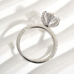 S925 Classic 6 Prong 3.0Ct/4.0Ct Round Cut Simulated Diamonds Engagement Ring Iin Sterling Silver - Image 8