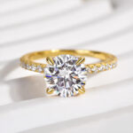 S925 Classic Round Cut Engagement Ring for Her 4 prong In Sterling Silver - Image 8