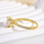 S925 Classic Round Cut Engagement Ring for Her 4 prong In Sterling Silver - Image 9