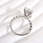 S925 Maxine Elegant Radiant Cut Simulated Diamond Engagement Ring - Image 13