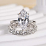 S925 Maxine Special 2PC 4.0Ct Marquise Cut Wedding Set - Image 6