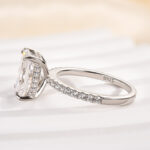 S925 Maxine Moissanite 1.0 Ct~3.5Ct Radiant Cut Engagement Ring in Sterling Silver - Image 5