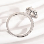 S925 Maxine Moissanite 2.0CT Halo Round Cut Engagement Ring - Image 4