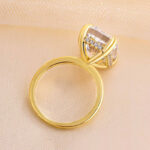 S925 8.0Ct Cushion Cut Hidden Halo Engagement Ring for Women in Sterling Silver - Image 5