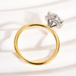 S925 2.0 Carat Moissanite Precious Two-tone Engagement Ring - Image 5