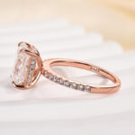 S925 Maxine Moissanite 1.0 Ct~3.5Ct Radiant Cut Engagement Ring in Sterling Silver - Image 16