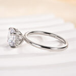 S925 Maxine Moissanite Solitaire 2.0~4.0 Carat Round Cut Engagement Ring - Image 5