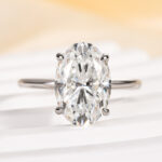 S925 Classic 4.0Ct Solitaire Oval Cut Hidden Halo Engagement Ring In Sterling Silver - Image 17