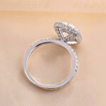 S925 Elegant Halo Cushion Cut Engagement Ring In Sterling Silver - Image 6