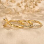 S925 4.0Ct Oval Cut Women's Wedding Ring Set Travel Rings in Sterling Silver - Image 6