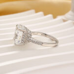 S925 Maxine Timeless 6.0Ct/12.0Ct Radiant Cut Engagement Ring In Sterling Silver - Image 11