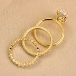 S925 4.0Ct Oval Cut Women's Wedding Ring Set Travel Rings in Sterling Silver - Image 7