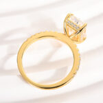 S925 Maxine Moissanite 1.0 Ct~3.5Ct Radiant Cut Engagement Ring in Sterling Silver - Image 11
