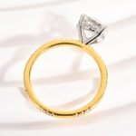 S925 Maxine Elegant Moissanite Two-Tone 2.0 Carat Round Cut Engagement Ring - Image 5