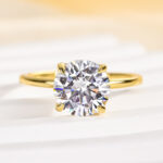 S925 Maxine Moissanite Solitaire 2.0~4.0 Carat Round Cut Engagement Ring - Image 10