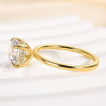 S925 Maxine Moissanite Solitaire 2.0~4.0 Carat Round Cut Engagement Ring - Image 11