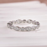 S925 Moissanite 0.3Ct White Gold Pavé Eternity Wedding Ring - Image 5