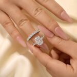 S925 5.0Ct Cushion Cut Engagement Ring With Classic Wedding Band - Image 6