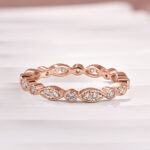 S925 Moissanite 0.3Ct White Gold Pavé Eternity Wedding Ring - Image 17