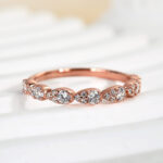 S925 Maxine Pear Shape Design Women's Wedding Band - Image 9