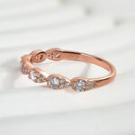 S925 Maxine Pear Shape Design Women's Wedding Band - Image 10