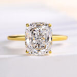 S925 Maxine Excellent 4.0 Ct Cushion Cut Engagement Ring - Image 5