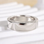 S925 Maxine Classic Men's Wide Wedding Band - Image 4