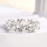 S925 Stunning Full Pear Cut Women's Wedding Band - Image 4