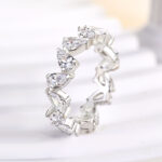 S925 Stunning Full Pear Cut Women's Wedding Band - Image 5