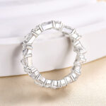 S925 Stunning Full Pear Cut Women's Wedding Band - Image 6