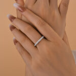 S925 Maxine Classic Round Cut Women's Wedding Band - Image 3