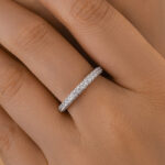 S925 Maxine Classic Round Cut Women's Wedding Band