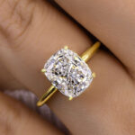 S925 Maxine Excellent 4.0 Ct Cushion Cut Engagement Ring