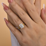 S925 Maxine Excellent 4.0 Ct Cushion Cut Engagement Ring - Image 4