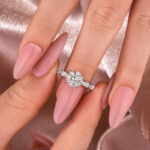 S925 Moissanite 1.2 Ct Round Cut White Gold Engagement Ring - Image 4