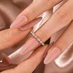 S925 Moissanite 0.3Ct White Gold Pavé Eternity Wedding Ring - Image 4