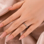 S925 Moissanite 0.3Ct White Gold Pavé Eternity Wedding Ring - Image 3