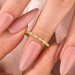 S925 Moissanite 0.3Ct White Gold Pavé Eternity Wedding Ring - Image 7