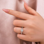 S925 Moissanite 1.2 Ct Round Cut White Gold Engagement Ring - Image 5