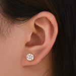 S925 Moissanite 2.0Ct*2 Cushion Cut Stud Earrings In Sterling Silver - Image 10