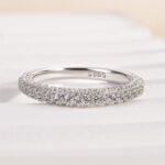 S925 Maxine Classic Round Cut Women's Wedding Band - Image 4