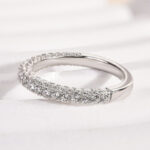 S925 Maxine Classic Round Cut Women's Wedding Band - Image 5