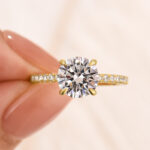 S925 Classic Round Cut Engagement Ring for Her 4 prong In Sterling Silver - Image 6