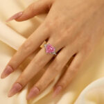 S925 Royal Romantic 5.0 CT Pink Heart Cut Engagement Ring In Sterling Silver - Image 3